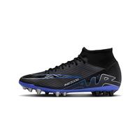 NIKE Mercurial Superfly 9 Academy Sneaker Black/Chrome-Hyper Royal 7.5