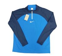 Nike Midlayer Top Men XL Blue Dri-Fit 1/4 Zip Thumb Loops Golf Layering Wicking