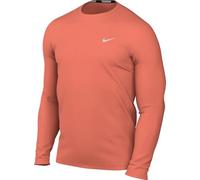 Nike Miler Dri-Fit Uv Long Sleeve Running Top for Men, Lt Wild Mango/Reflective Silv, FB7070-643, L