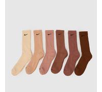 Nike Everyday Plus Cushioned Training Crew Socks (6 Pairs) - Multi-Colour 2-5