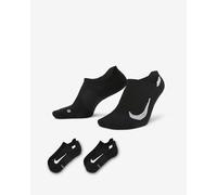 Nike Multiplier Running No Show Socks (2 Pairs) XL 11.5+ Black/White