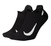 Nike Multiplier Running No Show Socks (2 Pairs) SM 2.5-5 Black/White