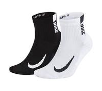 Nike Multiplier Running Ankle Socks (2 Pair) White/Black SX7556-906 M