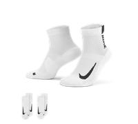 Nike Multiplier Running Ankle Socks (2 Pairs) - White 5-8
