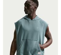 Nike N.A.C. Men's Dri-FIT Fleece Sleeveless Training Hoodie - Grey - Polyester/Cotton S