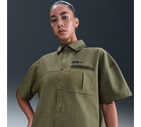 Nike Naomi Osaka Oversized Short-Sleeve Top - Green - Cotton/Polyester/Elastane L (UK 16-18)