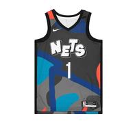 Nike Nba Brooklyn Nets X Kaws Mikal Bridges Dri-fit City Edition Swingman Jersey Black C014