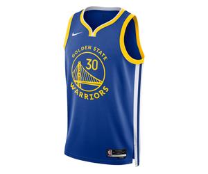 Nike Nba Golden State Warriors Icon Edition Stephen Curry Dri-fit Swingman Jersey Blue C401
