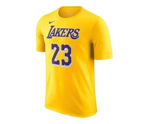Nike Nba Los Angeles Lakers Lebron James N&n Icon T-shirt Yellow C734
