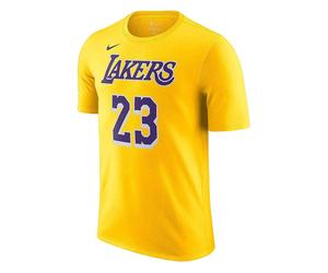 Nike Nba Los Angeles Lakers Lebron James N&n Icon T-shirt Yellow C734