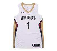 Nike NBA SW Fan Edition 20 Season New Orleans Pelicans Zion 1 Jersey 'White' CW3601-107 L