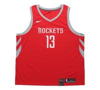 Nike NBA SW Fan Edition Rockets No. 13 Sports Basketball Jersey Large Red 864477-657 XL