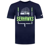 Nike NFL Seattle Seahawks Legend Goal Post Mens Navy T-Shirt - Size Small