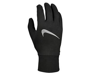 NIKE NGM6L carta Football DRI-FIT Accelerate Running Gloves Mens Black-Large, Silver, L