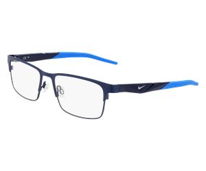 Nike NIKE 8154 410 Man Optical frames Metal Blue Squared Normal Photochromatic