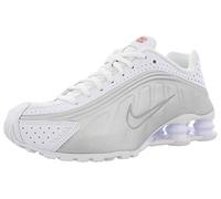 Nike Shox R4 Sneaker (White/White-Mtlc Silver-Max Orange - 4.5) - Size 4.5