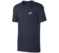 Nike Nsw Club Embrd Ftra M T-Shirt Dark Obsidian/Dark Obsidian/White, Large