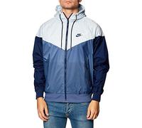 Nike NSW He Wr JKT Hd Sport Jacket - Diffused Blue/Pure Platinum/Midnight Navy/(Midnight Navy), M