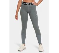 Nike Older Girls Training Leggings, Carbon Heather/White, Size L=12-13 Years Carbon Heather/White