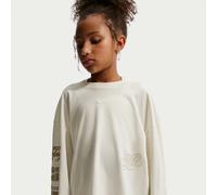 Nike Older Kids' (Girls') Oversized Long-Sleeve T-Shirt - Brown - Cotton XL