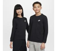 Nike Older Kids' Long-Sleeve T-Shirt - Black - Cotton L