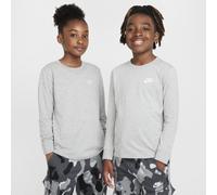 Nike Older Kids' Long-Sleeve T-Shirt - Grey - Cotton S