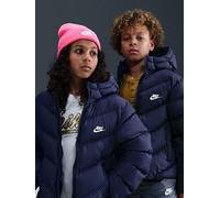 Nike Older Kids' Therma-FIT Loose-Fit Puffer Jacket, Midnight Navy/White, Size S Midnight Navy/White