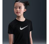 Nike One Classic Girls' Short-Sleeve Top - Black - Polyester XL