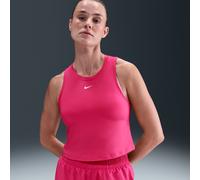 Nike One Classic Women's Dri-FIT Cropped Tank Top - Pink - Polyester/Elastane L (UK 16-18)