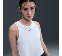 Nike One Classic Women's Dri-FIT Cropped Tank Top - White - Polyester/Elastane L (UK 16-18)