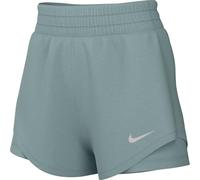 Nike One Women's Dri-FIT High-Waisted 8cm (approx.) 2-in-1 Shorts - Green - Polyester S (UK 8-10)