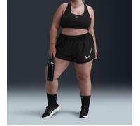 Nike One Dri-FIT Swoosh Plus Size Running Shorts for Women - Black/White