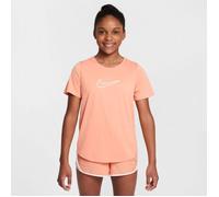 Nike One Fitted Dri-FIT T-shirt Junior XL in Orange - Ideal for Training and Running