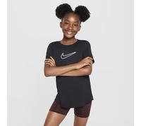 Nike - Kid's One Fitted Dri-Fit Short-Sleeve Top - Sport shirt size XS, black