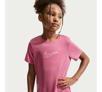 Nike One Fitted Older Kids' (Girls') Dri-FIT Short-Sleeve Top - Pink - Polyester