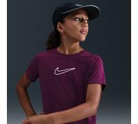 Nike One Fitted Older Kids' (Girls') Dri-FIT Short-Sleeve Top - Red - Polyester S
