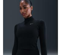 Nike One Fitted Women's Dri-FIT 1/4-Zip Mid Layer - Black - Polyester XS (UK 4-6)