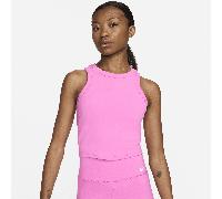 Nike One Fitted Women's Dri-FIT Cropped Tank Top - Red - Polyester/Elastane XL (UK 20-22)