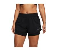 Nike One Womens Dri FIT Mid Rise 3 2 in 1 Shorts M Black