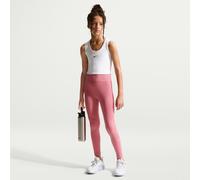 Nike One Older Kids' (Girls') Dri-FIT High-Waisted Leggings - Pink - Polyester/Elastane L