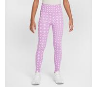 Nike One Older Kids' (Girls') Dri-FIT High-Waisted Leggings - Purple - Polyester/Elastane L