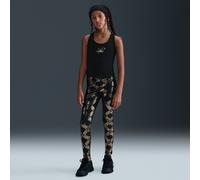 Nike One Older Kids' (Girls') Dri-FIT Printed Leggings - Black - Polyester M