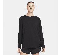 Nike One Relaxed Women's Dri-FIT Long-Sleeve Top - Black - Polyester/Cotton/Elastane S (UK 8-10)