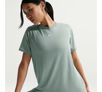 Nike One Relaxed Women's Dri-FIT Short-Sleeve Top - Green - Polyester/Cotton/Elastane XS (UK 4-6)