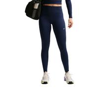 Nike Women's One Seamless Front High Waisted Leggings - Midnight Navy/White - Blue - Size: Large