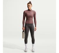 Nike One Seamless Front Women's High-Waisted Full-Length Leggings - Grey - Polyester/Elastane XS (UK 4-6)