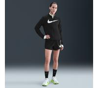 Nike One Swoosh Women's Dri-FIT Mid-Rise Loose 7.5cm (approx.) Brief-Lined Running Shorts - Black - Polyester L (UK 16-18)