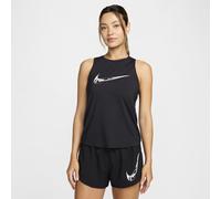 Nike One Women's Dri-FIT Graphic Running Tank Top - Black - Polyester/Elastane XL (UK 20-22)