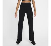 Nike One Women's Dri-FIT High-Waisted Fold-Over Trousers - Black - Polyester/Elastane S (UK 8-10)