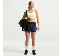Nike One Women's Dri-FIT Mid-Rise 8cm (approx.) 2-in-1 Shorts - Blue - Polyester XS (UK 4-6)